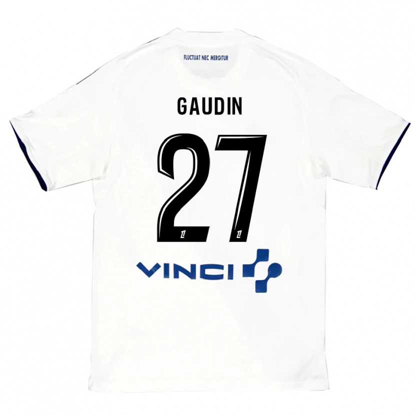 Danxen Kinder Jules Gaudin #27 Weiß Blau Auswärtstrikot Trikot 2025/26 T-Shirt Österreich