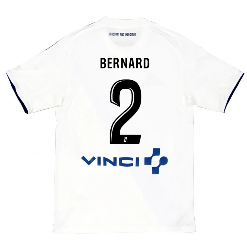 Danxen Kinder Sacha Bernard #2 Weiß Blau Auswärtstrikot Trikot 2025/26 T-Shirt Österreich