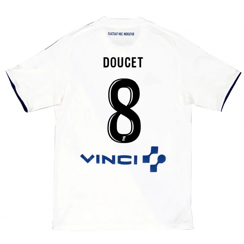 Danxen Kinder Lohann Doucet #8 Weiß Blau Auswärtstrikot Trikot 2025/26 T-Shirt Österreich