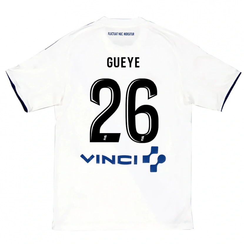Danxen Kinder Lamine Gueye #26 Weiß Blau Auswärtstrikot Trikot 2025/26 T-Shirt Österreich