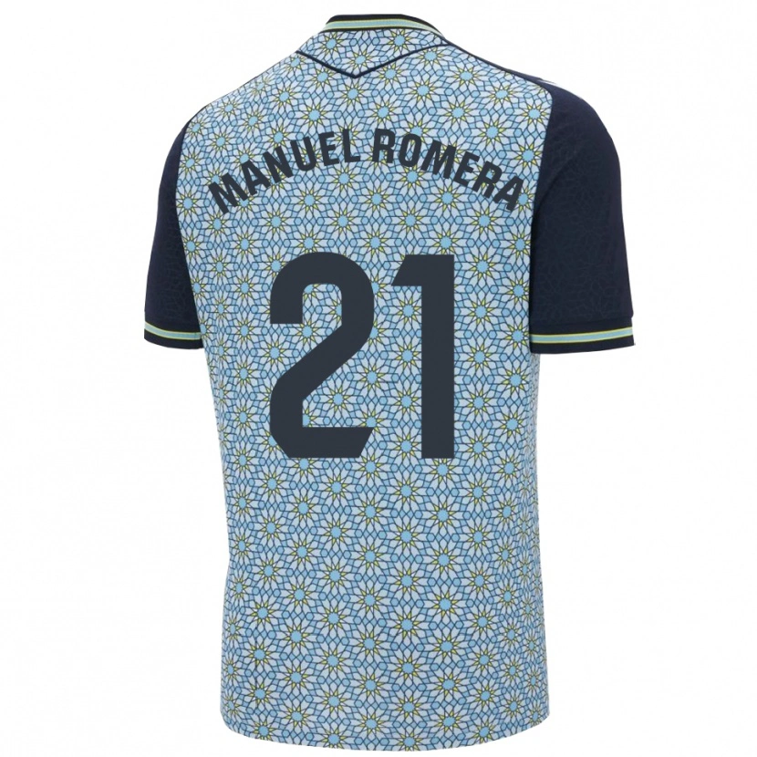 Danxen Kinder José Manuel Romera #21 Blau Marine Auswärtstrikot Trikot 2025/26 T-Shirt Österreich