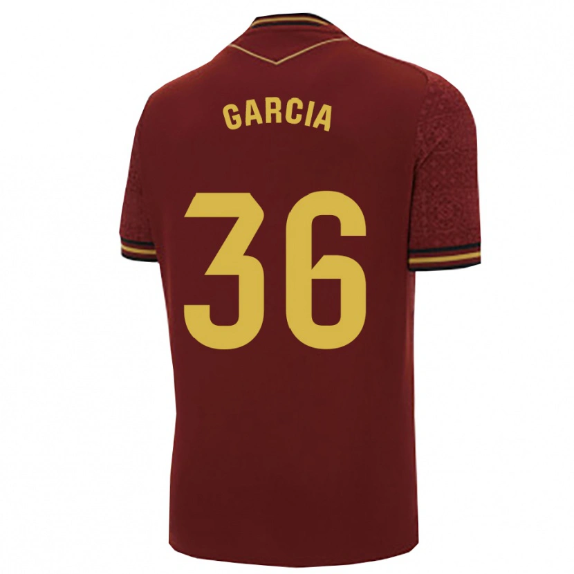 Danxen Kinder David García #36 Burgunderrot Gold Auswärtstrikot Trikot 2025/26 T-Shirt Österreich