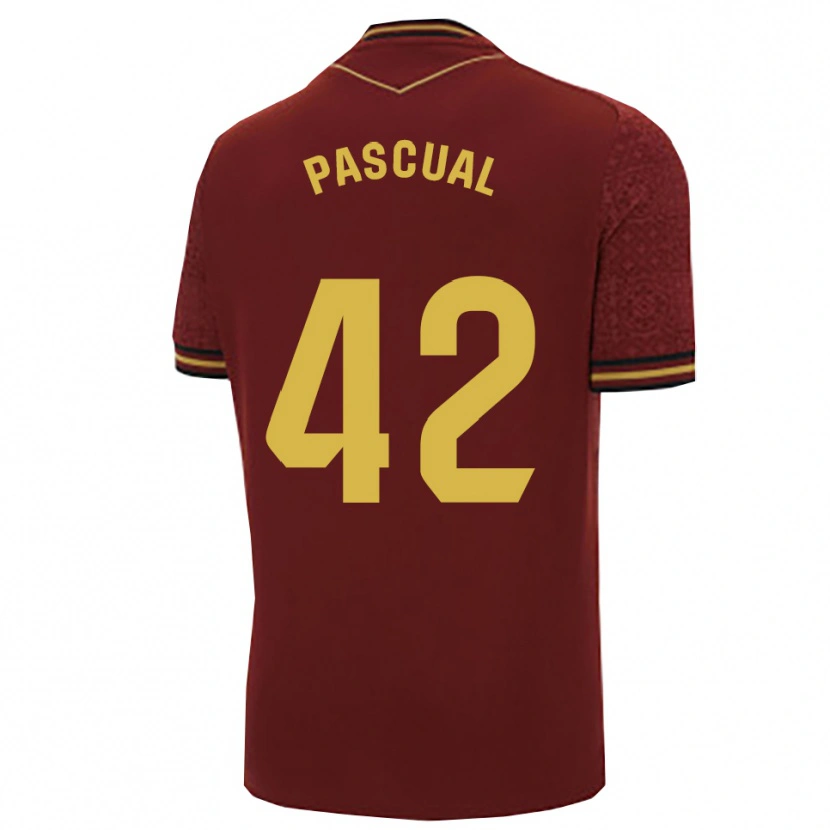 Danxen Kinder García Pascual #42 Burgunderrot Gold Auswärtstrikot Trikot 2025/26 T-Shirt Österreich