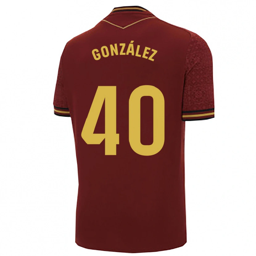 Danxen Kinder José González #40 Burgunderrot Gold Auswärtstrikot Trikot 2025/26 T-Shirt Österreich
