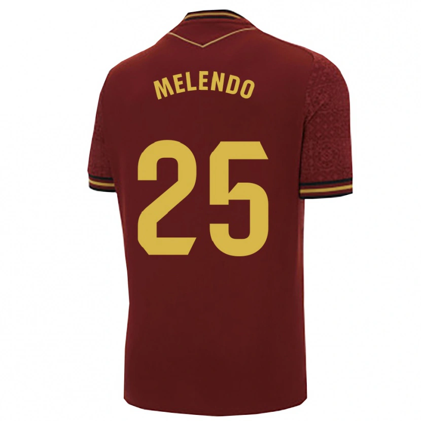 Danxen Kinder Óscar Melendo #25 Burgunderrot Gold Auswärtstrikot Trikot 2025/26 T-Shirt Österreich