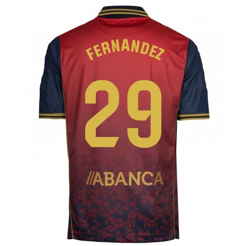 Danxen Kinder Samu Fernández #29 Rot Marine Auswärtstrikot Trikot 2025/26 T-Shirt Österreich