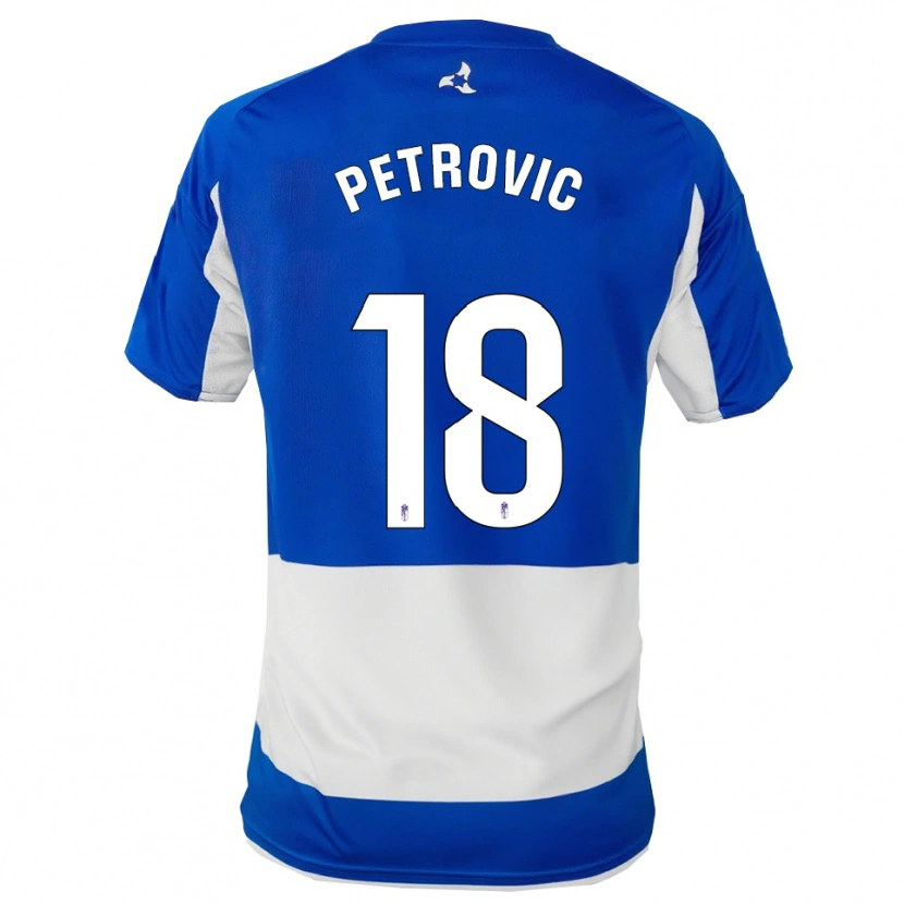 Danxen Kinder Njegos Petrovic #18 Blau Weiß Auswärtstrikot Trikot 2025/26 T-Shirt Österreich