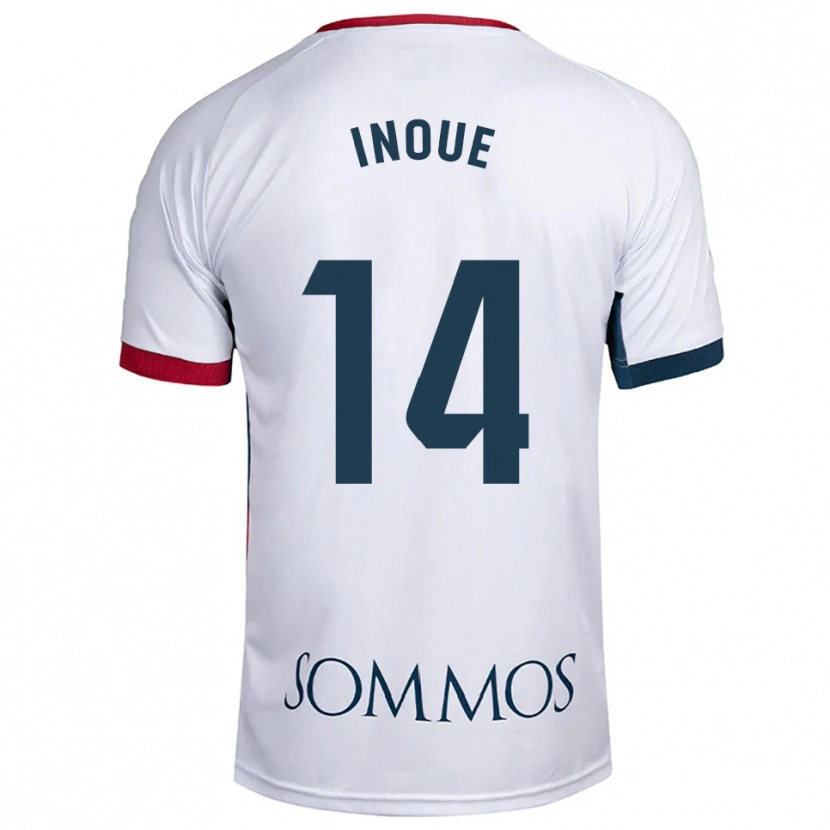 Danxen Kinder Moe Inoue #14 Weiß Rot Auswärtstrikot Trikot 2025/26 T-Shirt Österreich