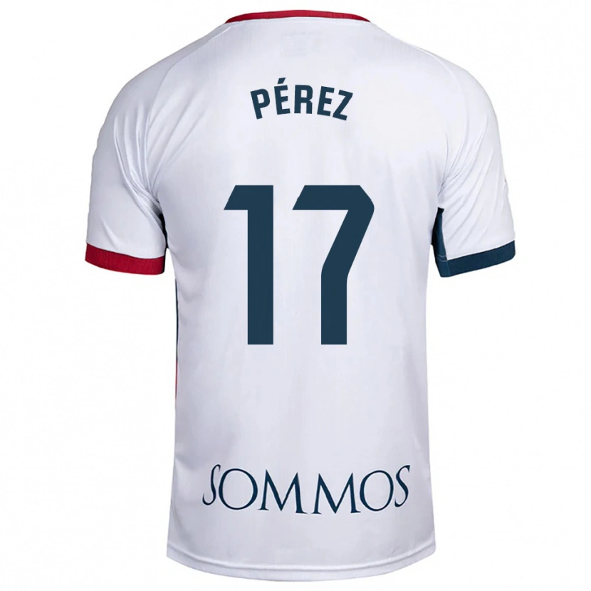 Danxen Kinder Ángel Pérez #17 Weiß Rot Auswärtstrikot Trikot 2025/26 T-Shirt Österreich