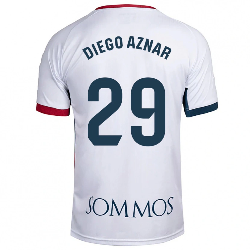 Danxen Kinder Diego Aznar #29 Weiß Rot Auswärtstrikot Trikot 2025/26 T-Shirt Österreich