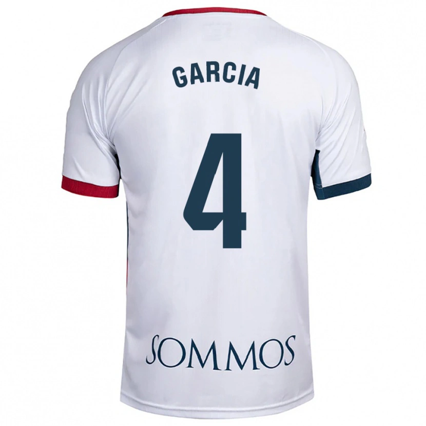 Danxen Kinder Nacho García #4 Weiß Rot Auswärtstrikot Trikot 2025/26 T-Shirt Österreich