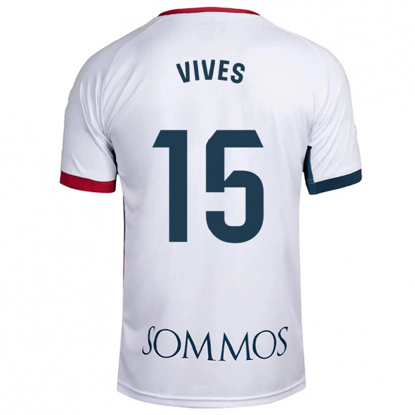 Danxen Kinder Helena Vives #15 Weiß Rot Auswärtstrikot Trikot 2025/26 T-Shirt Österreich