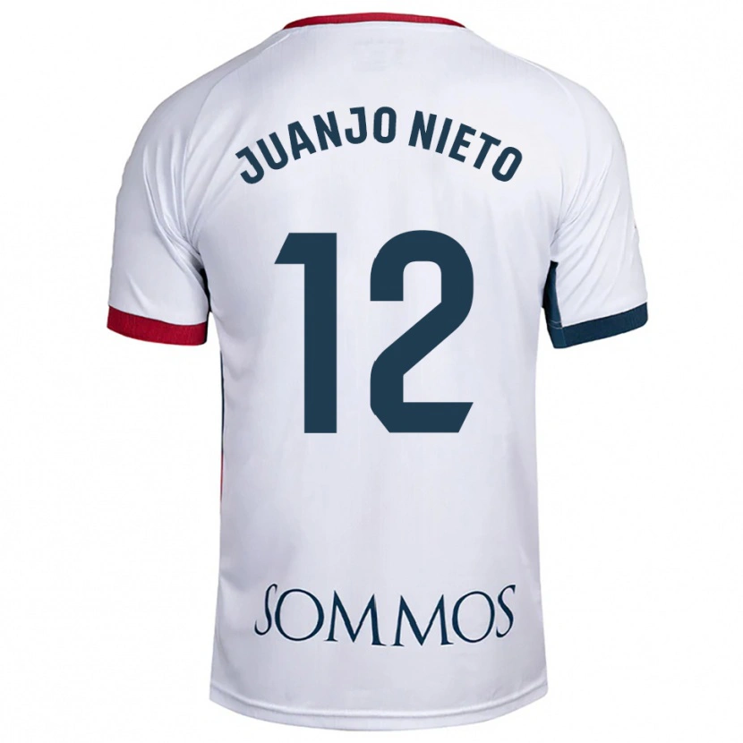 Danxen Kinder Juanjo Nieto #12 Weiß Rot Auswärtstrikot Trikot 2025/26 T-Shirt Österreich