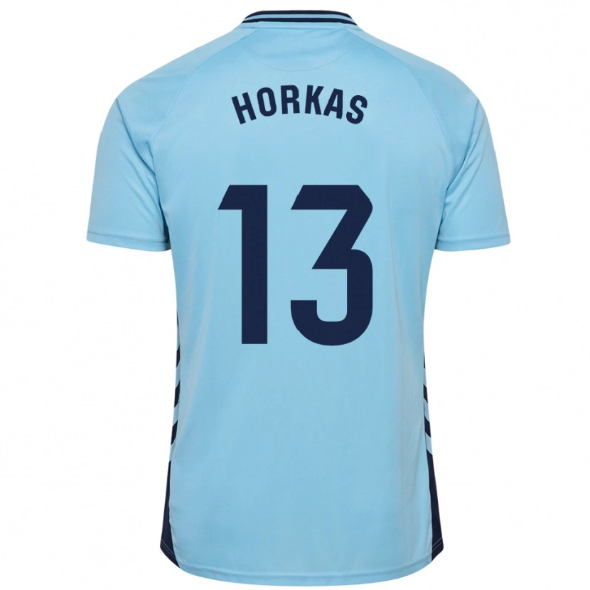 Danxen Kinder Dinko Horkas #13 Himmelblau Auswärtstrikot Trikot 2025/26 T-Shirt Österreich