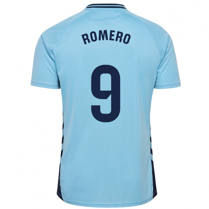 Danxen Kinder Elías Romero #9 Himmelblau Auswärtstrikot Trikot 2025/26 T-Shirt Österreich