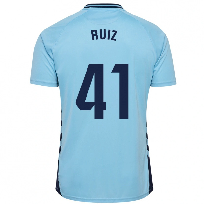 Danxen Kinder Sergio Ruiz #41 Himmelblau Auswärtstrikot Trikot 2025/26 T-Shirt Österreich