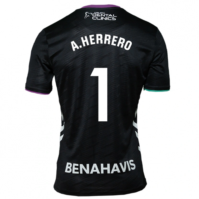 Danxen Kinder Alfonso Herrero #1 Schwarz Lila Grün Auswärtstrikot Trikot 2025/26 T-Shirt Österreich