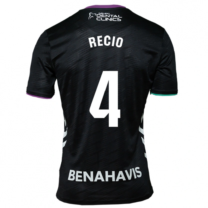 Danxen Kinder Ángel Recio #4 Schwarz Lila Grün Auswärtstrikot Trikot 2025/26 T-Shirt Österreich