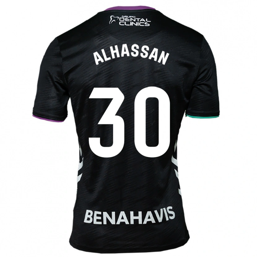 Danxen Kinder Mubarak Alhassan #30 Schwarz Lila Grün Auswärtstrikot Trikot 2025/26 T-Shirt Österreich