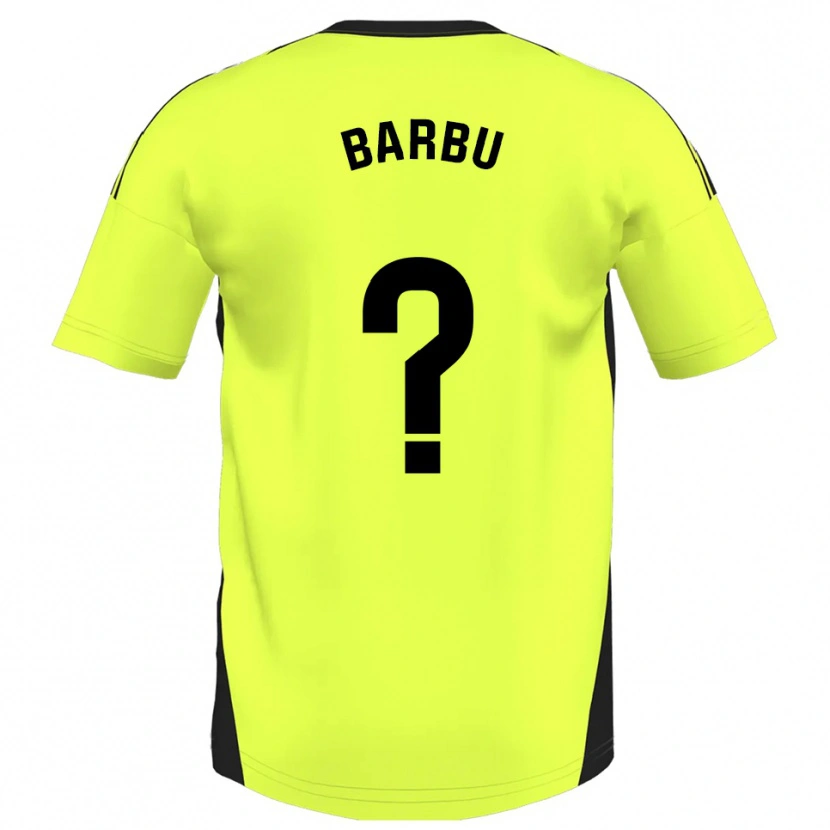 Danxen Kinder Álex Barbu #0 Fluoreszierendes Gelb Auswärtstrikot Trikot 2025/26 T-Shirt Österreich