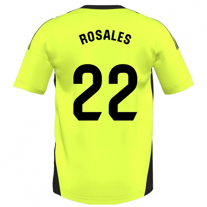 Danxen Kinder Diego Rosales #22 Fluoreszierendes Gelb Auswärtstrikot Trikot 2025/26 T-Shirt Österreich