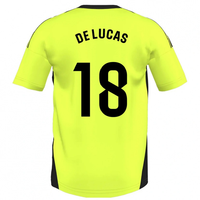 Danxen Kinder Alejandro De Lucas #18 Fluoreszierendes Gelb Auswärtstrikot Trikot 2025/26 T-Shirt Österreich