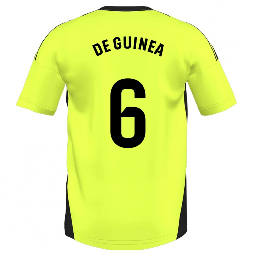 Danxen Kinder Asier Ortiz De Guinea #6 Fluoreszierendes Gelb Auswärtstrikot Trikot 2025/26 T-Shirt Österreich