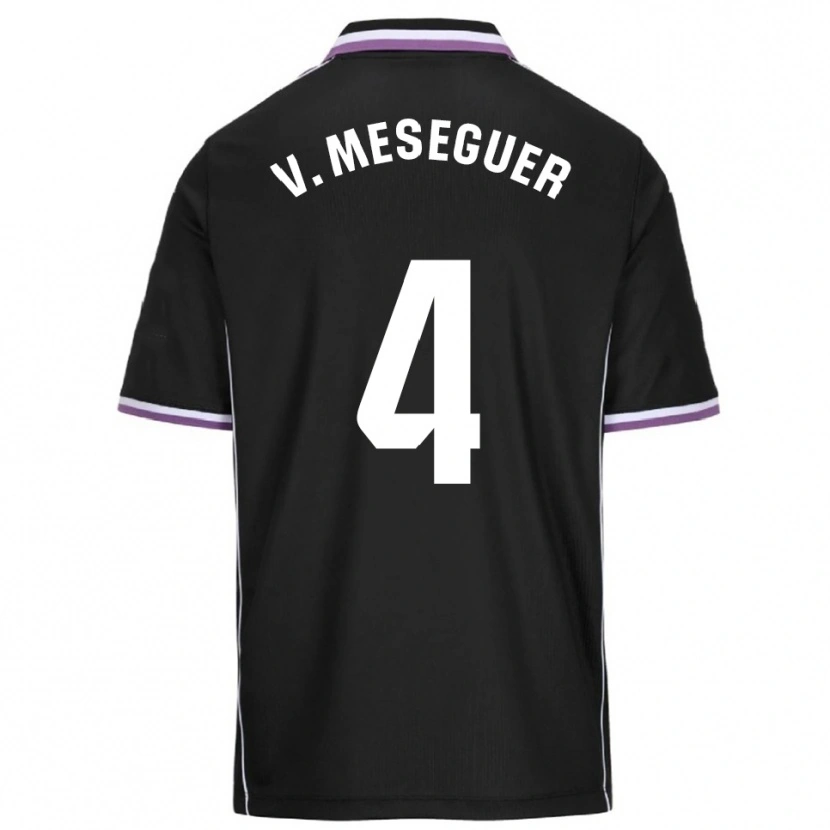 Danxen Kinder Víctor Meseguer #4 Lila Schwarz Auswärtstrikot Trikot 2025/26 T-Shirt Österreich