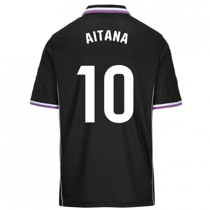 Danxen Kinder Aitana Ruda Lara #10 Lila Schwarz Auswärtstrikot Trikot 2025/26 T-Shirt Österreich
