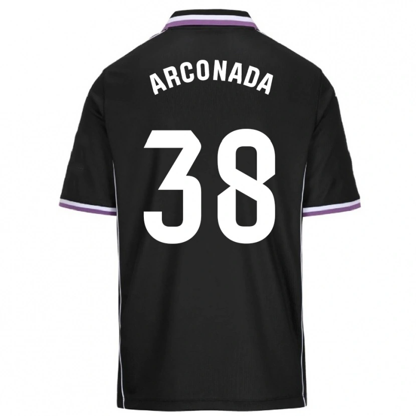 Danxen Kinder Diego Arconada #38 Lila Schwarz Auswärtstrikot Trikot 2025/26 T-Shirt Österreich