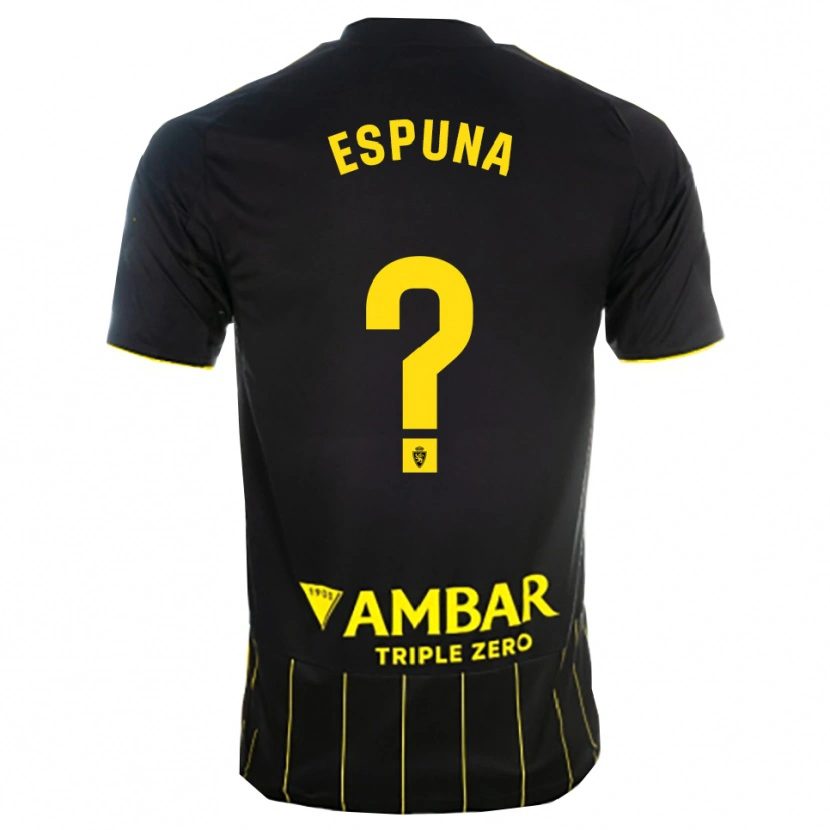 Danxen Kinder Nico Espuña #0 Schwarz Gelb Auswärtstrikot Trikot 2025/26 T-Shirt Österreich