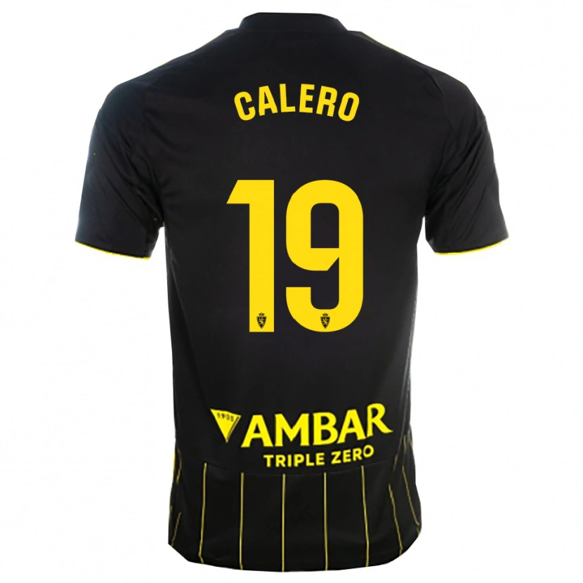 Danxen Kinder Iván Calero #19 Schwarz Gelb Auswärtstrikot Trikot 2025/26 T-Shirt Österreich