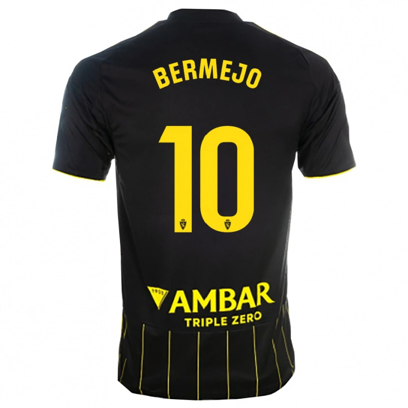 Danxen Kinder Sergio Bermejo #10 Schwarz Gelb Auswärtstrikot Trikot 2025/26 T-Shirt Österreich