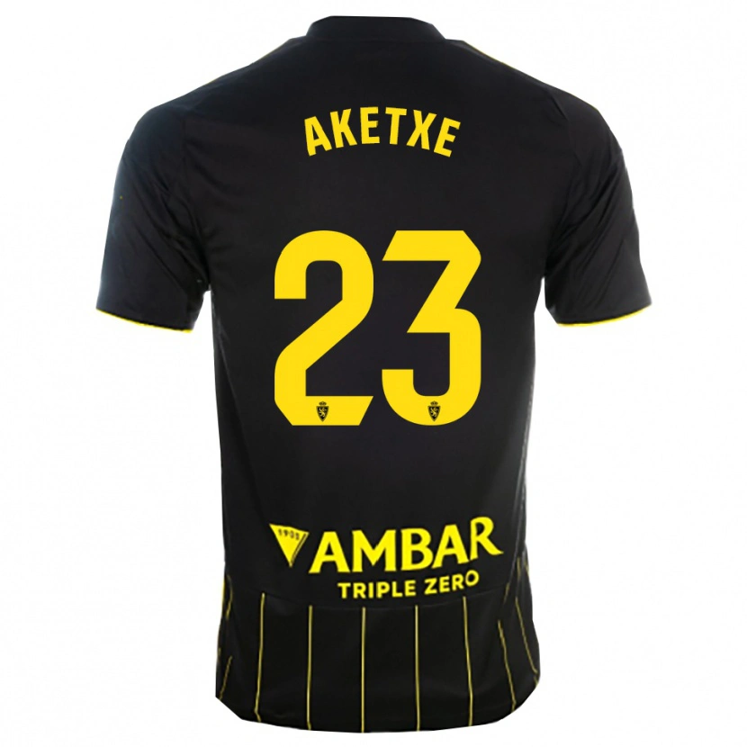 Danxen Kinder Ager Aketxe #23 Schwarz Gelb Auswärtstrikot Trikot 2025/26 T-Shirt Österreich