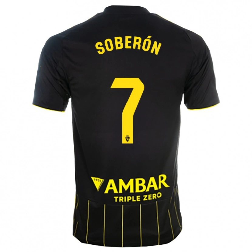 Danxen Kinder Mario Soberón #7 Schwarz Gelb Auswärtstrikot Trikot 2025/26 T-Shirt Österreich