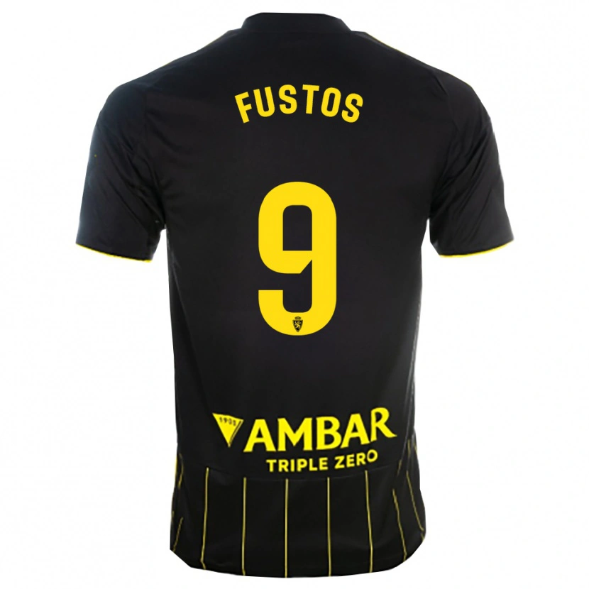 Danxen Kinder Darius Fustos #9 Schwarz Gelb Auswärtstrikot Trikot 2025/26 T-Shirt Österreich