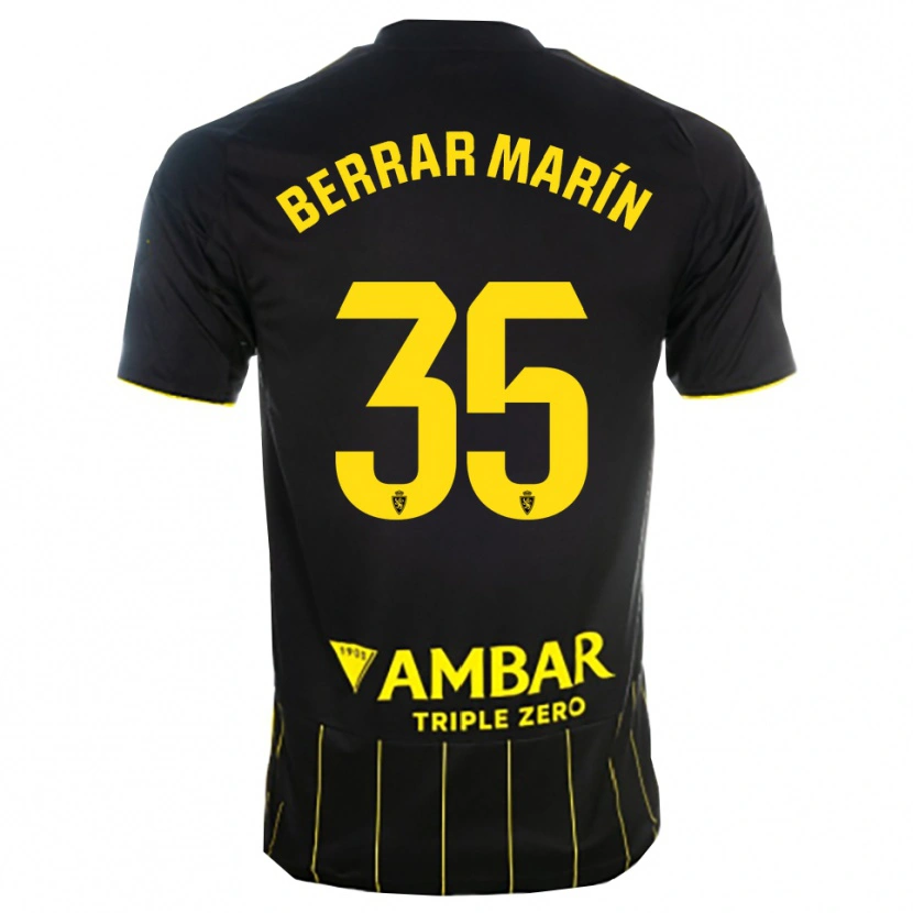 Danxen Kinder Sergio Berrar #35 Schwarz Gelb Auswärtstrikot Trikot 2025/26 T-Shirt Österreich