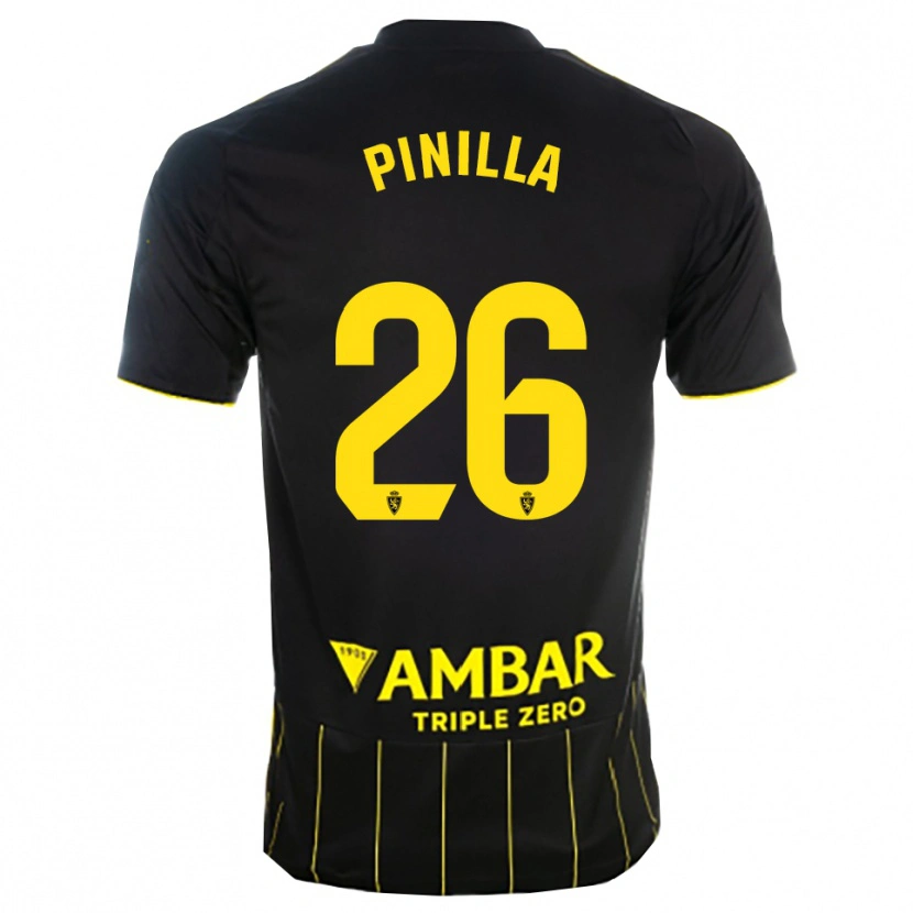 Danxen Kinder Hugo Pinilla #26 Schwarz Gelb Auswärtstrikot Trikot 2025/26 T-Shirt Österreich