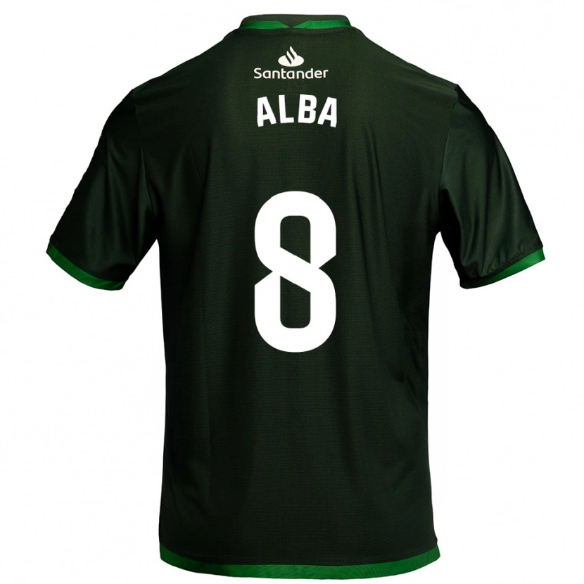 Danxen Kinder Alba Luzuriaga Albelda #8 Dunkelgrün Auswärtstrikot Trikot 2025/26 T-Shirt Österreich