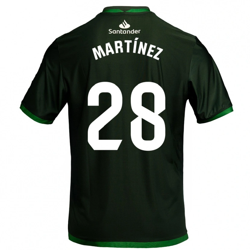 Danxen Kinder Sergio Martínez #28 Dunkelgrün Auswärtstrikot Trikot 2025/26 T-Shirt Österreich