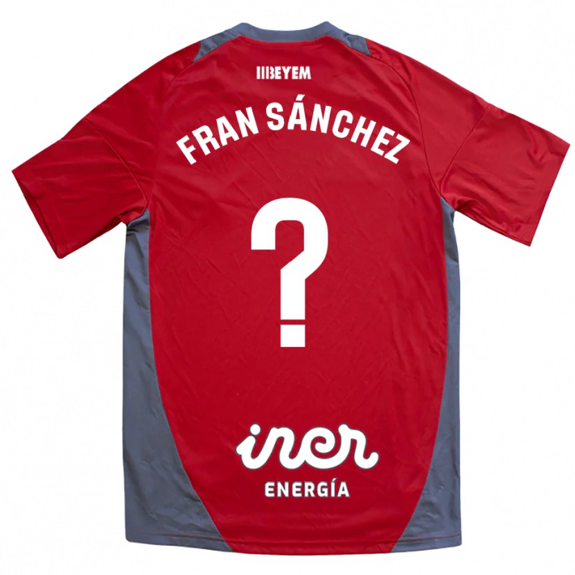 Danxen Kinder Fran Sánchez #0 Rot Grau Auswärtstrikot Trikot 2025/26 T-Shirt Österreich