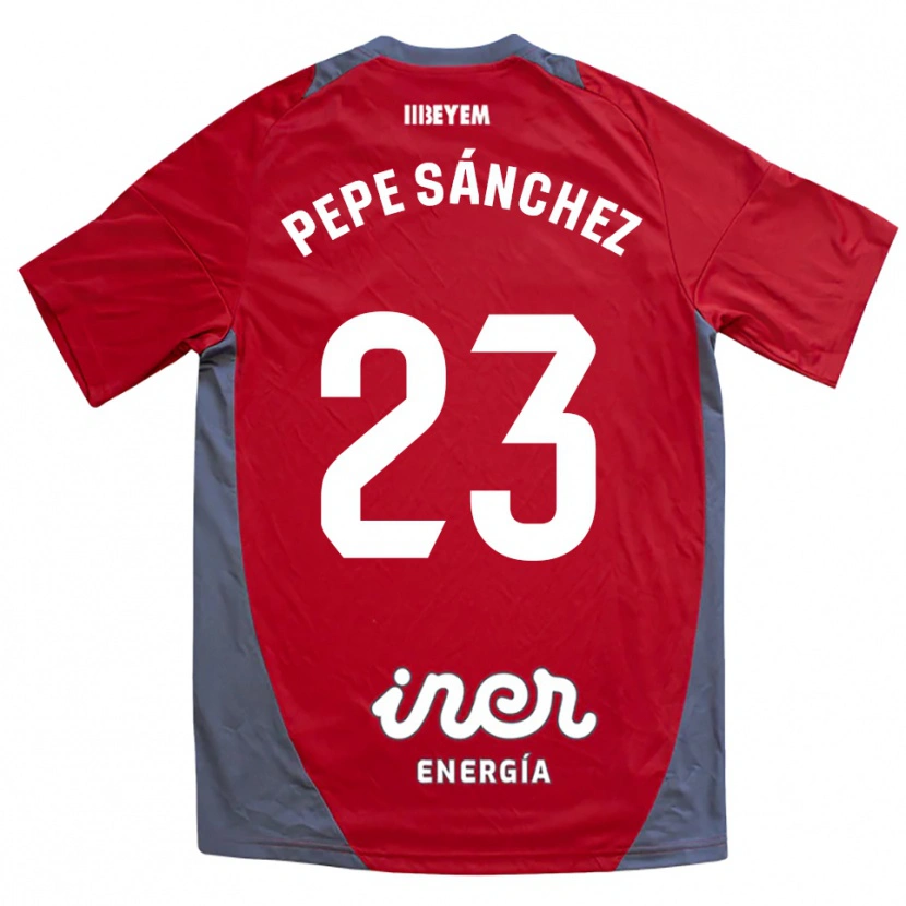 Danxen Kinder Pepe Sánchez #23 Rot Grau Auswärtstrikot Trikot 2025/26 T-Shirt Österreich