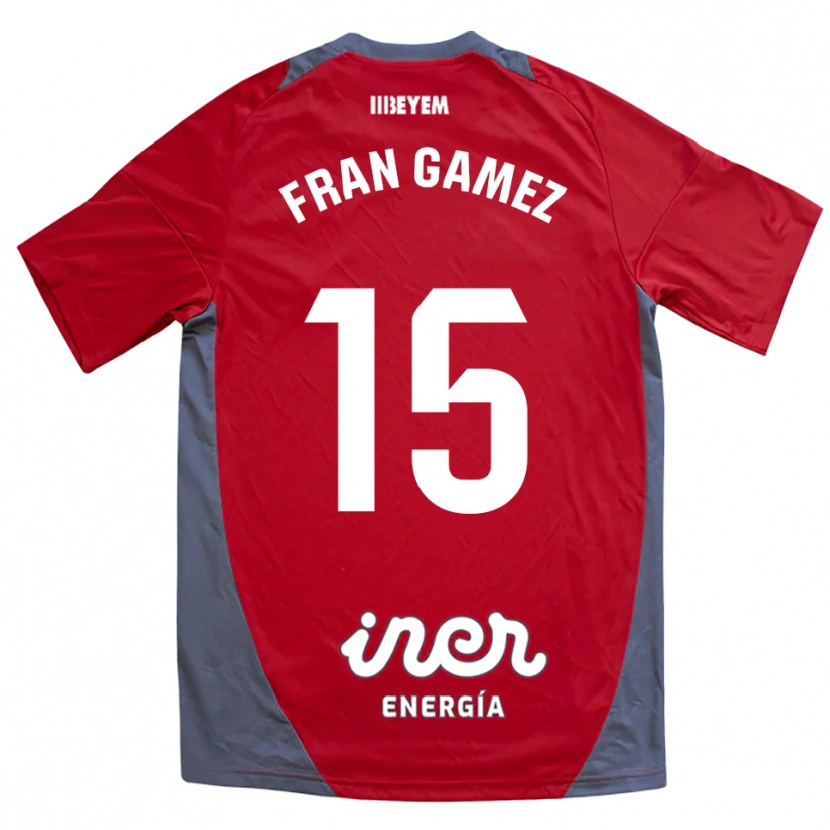 Danxen Kinder Fran Gámez #15 Rot Grau Auswärtstrikot Trikot 2025/26 T-Shirt Österreich