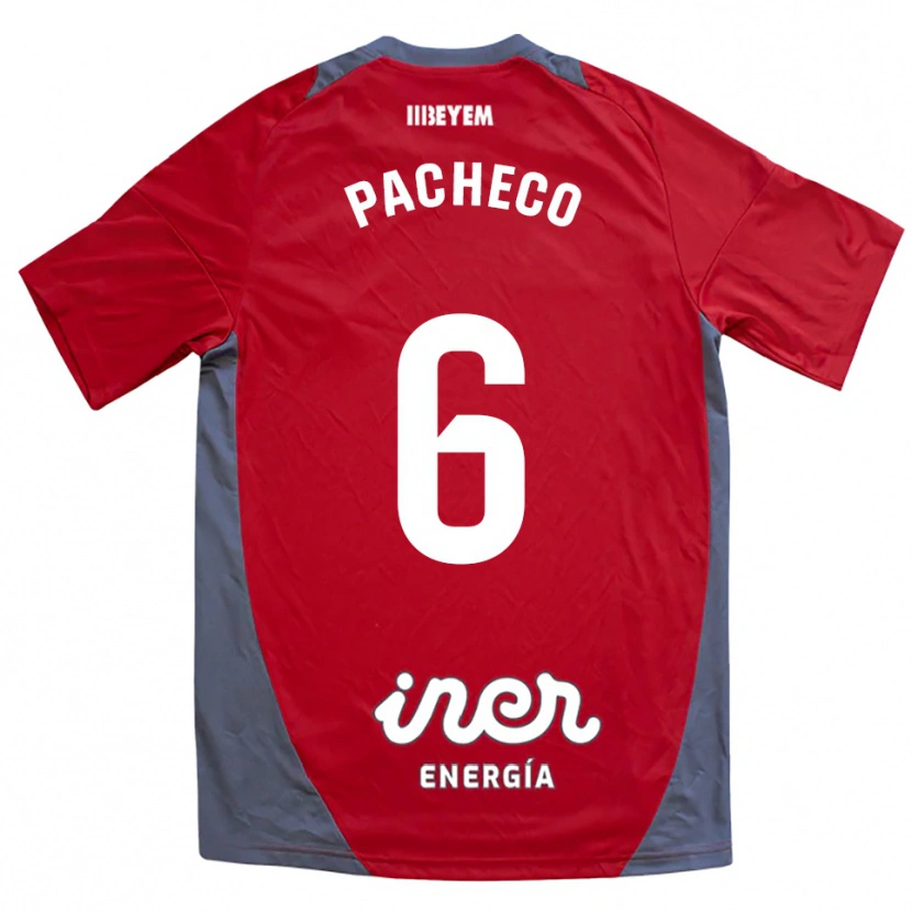 Danxen Kinder Antonio Pacheco #6 Rot Grau Auswärtstrikot Trikot 2025/26 T-Shirt Österreich