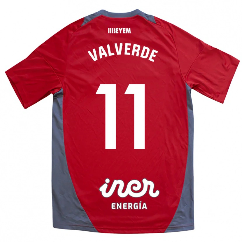 Danxen Kinder Victor Valverde #11 Rot Grau Auswärtstrikot Trikot 2025/26 T-Shirt Österreich
