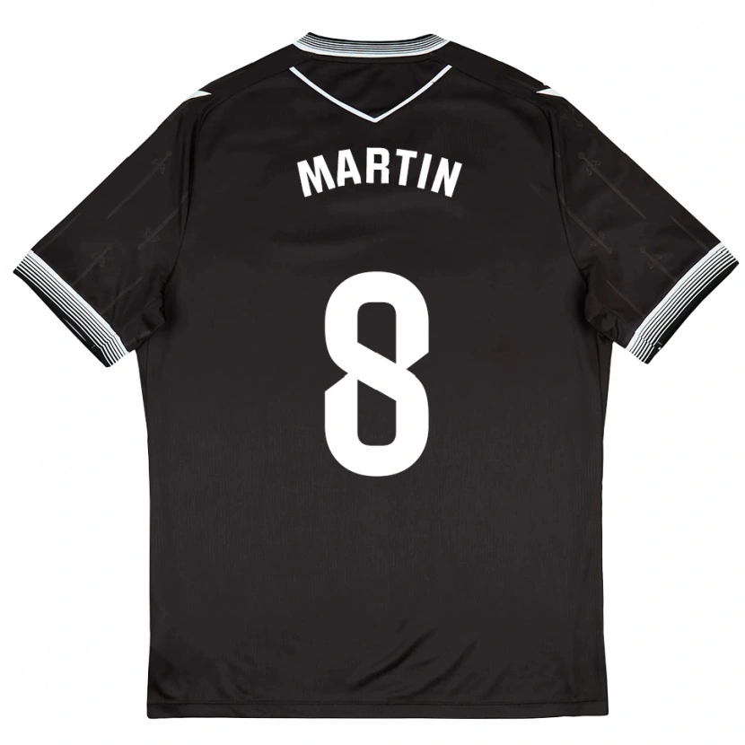 Danxen Kinder Ander Martín #8 Schwarz Weiß Auswärtstrikot Trikot 2025/26 T-Shirt Österreich