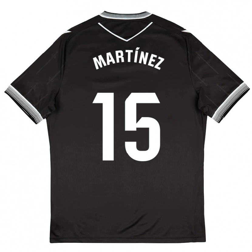Danxen Kinder Iván Martínez #15 Schwarz Weiß Auswärtstrikot Trikot 2025/26 T-Shirt Österreich