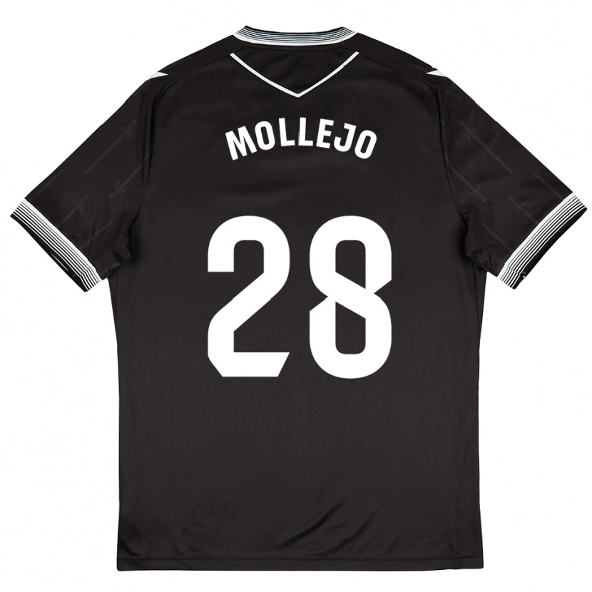 Danxen Kinder Víctor Mollejo #28 Schwarz Weiß Auswärtstrikot Trikot 2025/26 T-Shirt Österreich