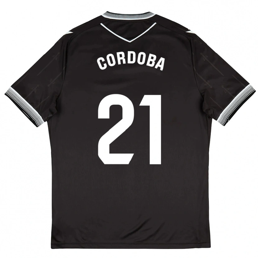 Danxen Kinder Iñigo Córdoba #21 Schwarz Weiß Auswärtstrikot Trikot 2025/26 T-Shirt Österreich