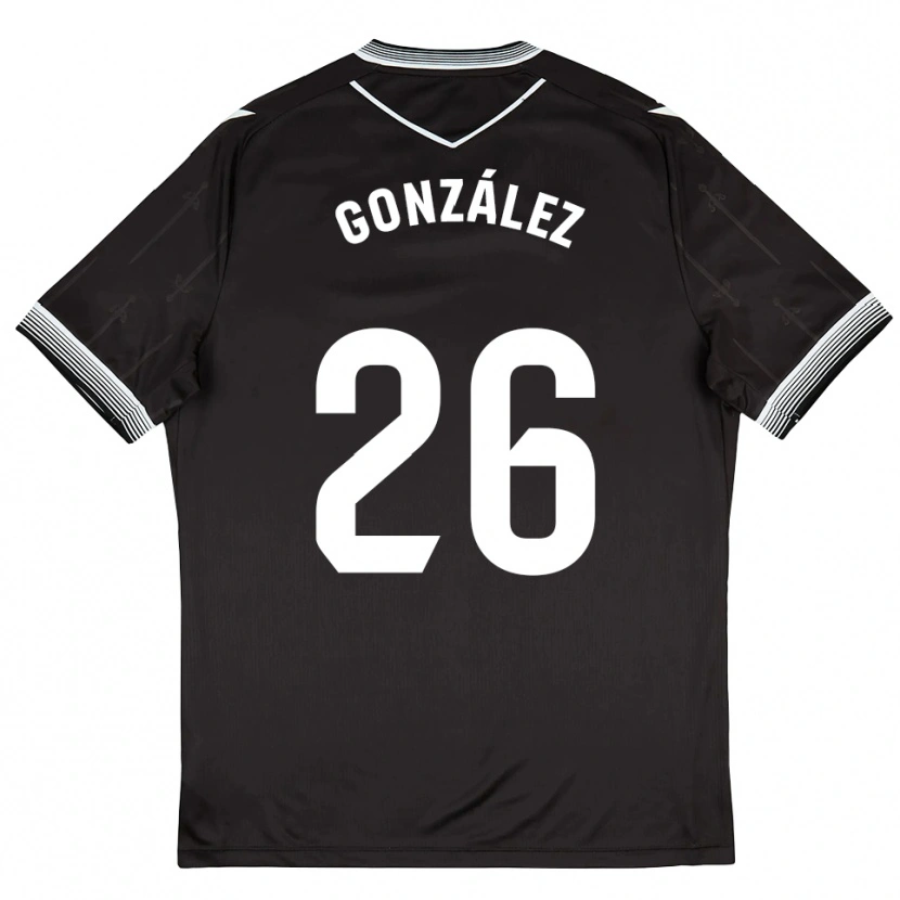 Danxen Kinder Diego González #26 Schwarz Weiß Auswärtstrikot Trikot 2025/26 T-Shirt Österreich